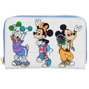 NWT Disney Loungefly Wallet - Disney Mousercise Zip Around Wallet